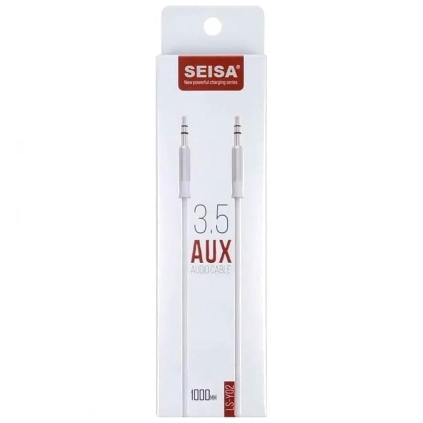 Cable Auxiliar Plug 3.5 Seisa Sm-Sy02 Blanco